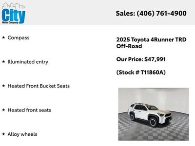 2025 Toyota 4Runner TRD Off-Road