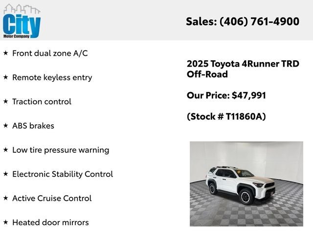 2025 Toyota 4Runner TRD Off-Road
