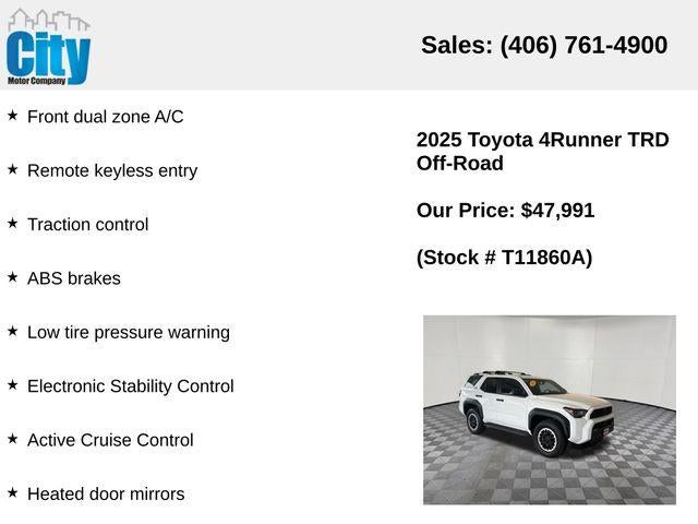 2025 Toyota 4Runner TRD Off-Road