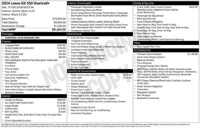 2024 Lexus GX 550 Overtrail+