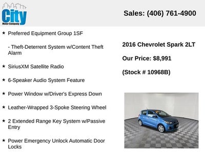 2016 Chevrolet Spark 2LT
