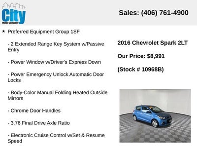 2016 Chevrolet Spark 2LT