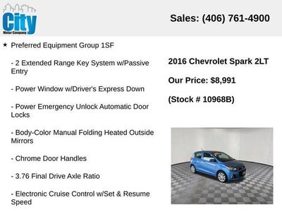 2016 Chevrolet Spark 2LT